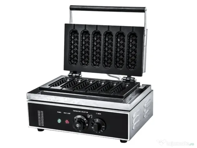 Aparat profesional pentru vafe – 6 bucati - model hotdog