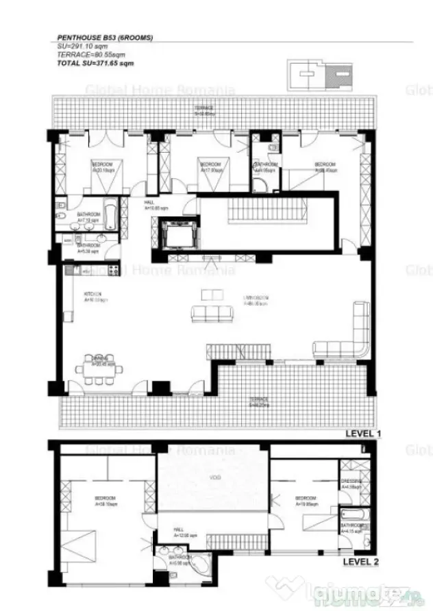 Duplex - Top Floor | 6 Camere + Terasa 81MP + Parcare | Bld.