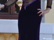 Rochie mov, tip sirenă