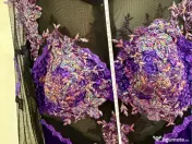 Rochie mov, tip sirenă