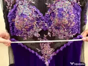 Rochie mov, tip sirenă