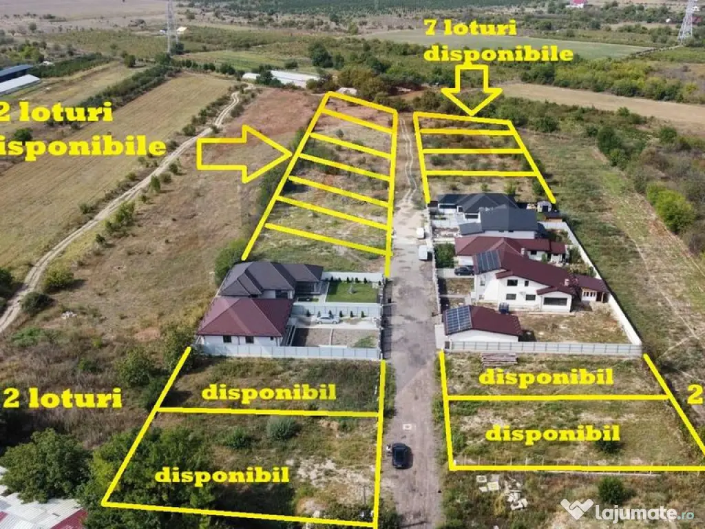 Loturi de teren, 500 mp cu toate utilitatile ( Fundatura ...