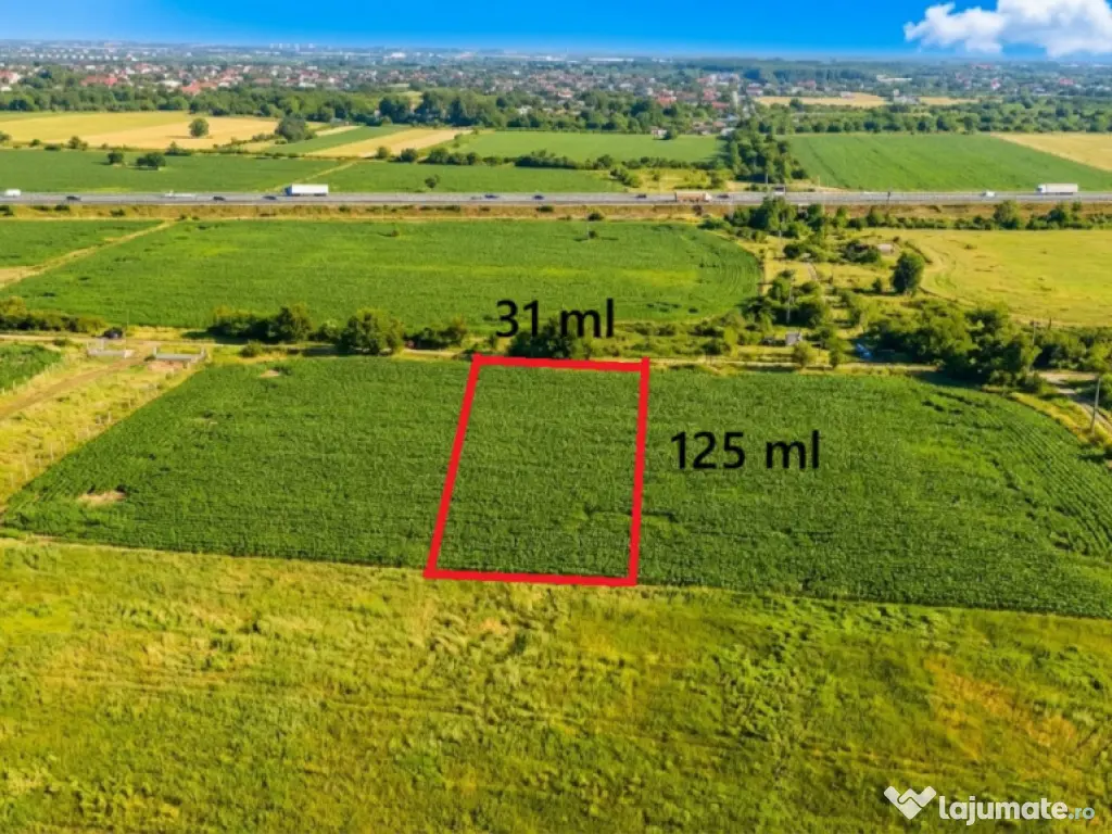 Teren Bragadiru langa A0 - PUZ aprobat, vizibilitate autostr