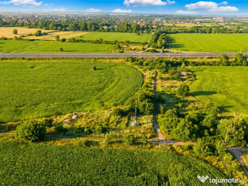 Teren Bragadiru langa A0 - PUZ aprobat, vizibilitate autostr