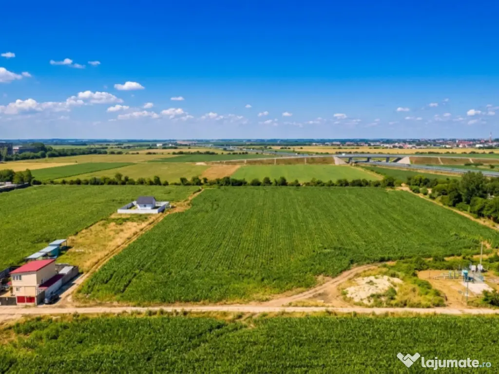 Teren Bragadiru langa A0 - PUZ aprobat, vizibilitate autostr
