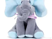 Elefant Cici Cucu Bau, Jucarie Interactiva, Albastru/Gri 