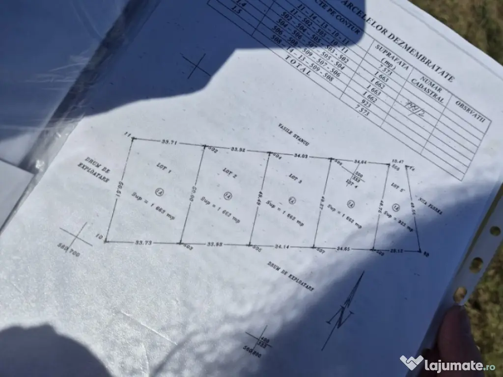 Trestieni - Ulmi, vanzare teren 1.663mp, intravilan