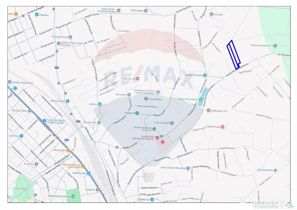 De vânzare teren parcelabil, 15.349 mp - Oradea (Bihor)