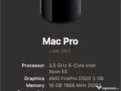 Apple Mac Pro Late 2013 - ( Trashcan)