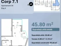 Studio 45,8 mp Mamaia Nord | lângă LIDL pe partea cu marea