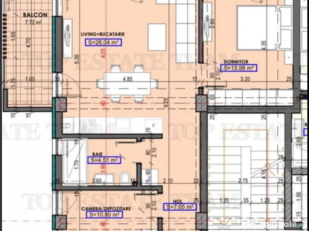 Apartament 3 camere in proiect nou - Bratianu Constanta