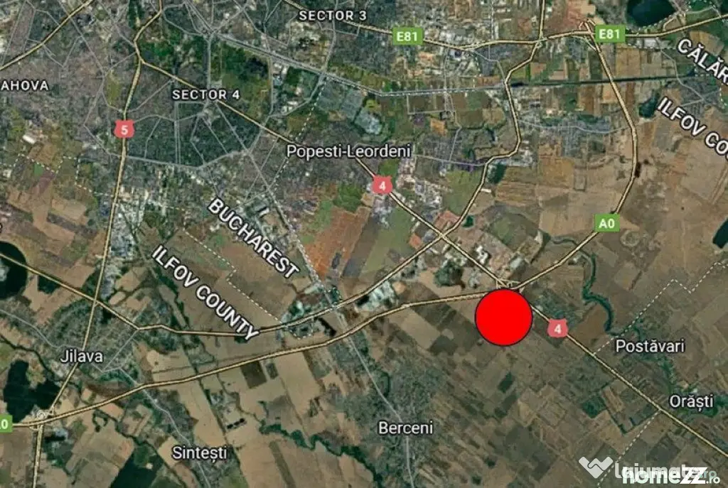 Teren 27 ha, d=460ml, in imediata apropiere a centurii A0... - Popesti Leordeni (Bucuresti-Ilfov)