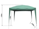 Pavilion CORT Umbrela Cadru Metal Gradina Terasa Curte Pliabil 3X3X2.55 M
