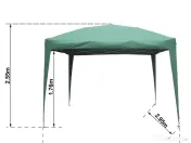 Pavilion CORT Umbrela Cadru Metal Gradina Terasa Curte Pliabil 3X3X2.55 M 