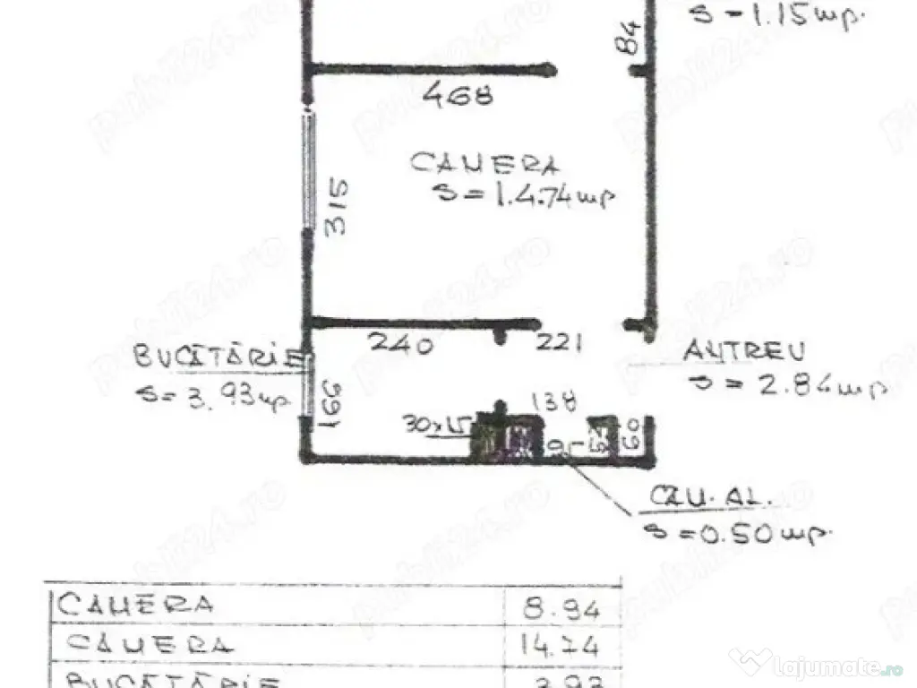 Apartament 2 camere Manastur-Aleea Garbau