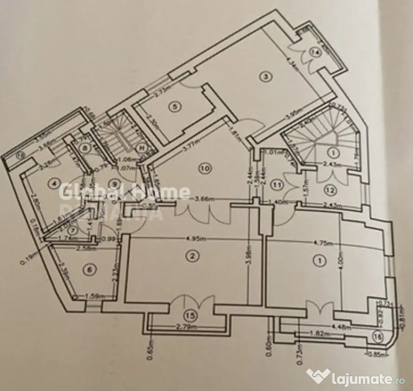 Spatiu birouri - 3 camere | Zona Cismigiu | Et. 2 – Cladir