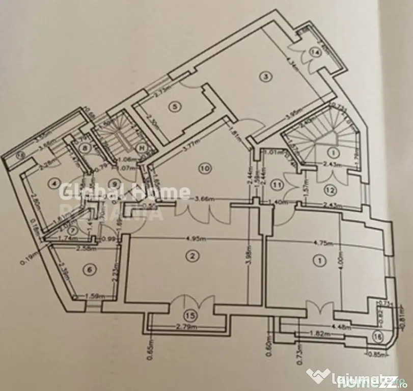 Spatiu birouri - 3 camere | Zona Cismigiu | Et. 2 – Cladir