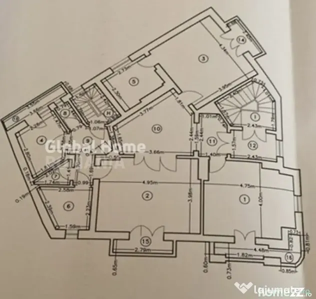 Spatiu birouri - 3 camere | Zona Cismigiu | Et. 2 – Cladir