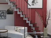 Scara Manhattan - lemn fag masiv + metal, palier reglabil 