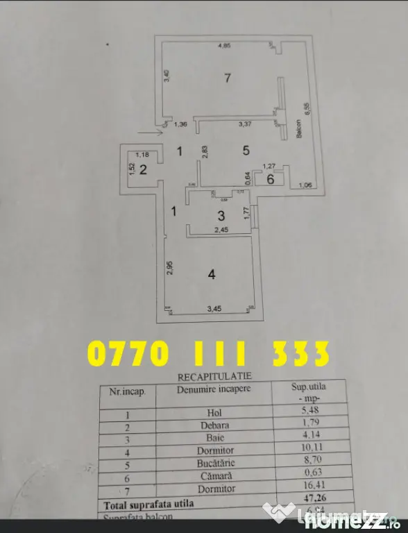 Apartament 2 camere 54mp, confort 1 decomandat, Zona Garii V