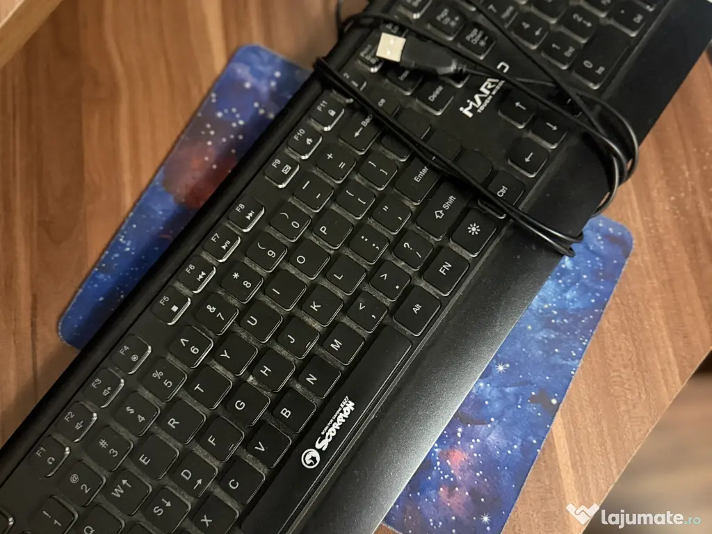 Tastatură gaming Marvo iluminată + mousepad (set)
