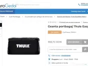 Suport auto biciclete prindere pe carlig remorcare + geanta Thule EasyBag 