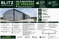 Hala moderna 600 mp,platforma betonata 2000 mp cu acces faci