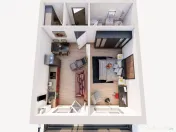 Studio 2 camere 48 mp utili+terasa in cartier SUBCETATE 