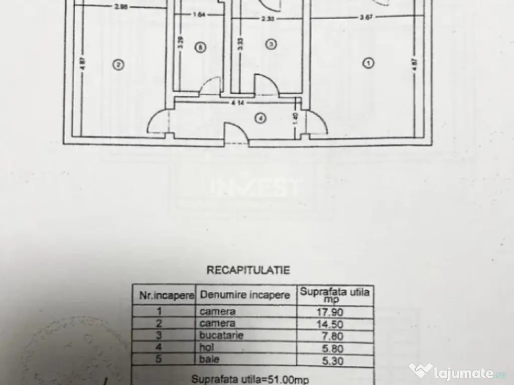 2 CAMERE DECOMANDAT ET.1 POPAS PACURARI, IASI