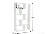 Etajeră, alb, KLOE din PAL L73 x P33 x H188 cm 