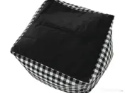 Taburet, negru alb, KRETON NOU