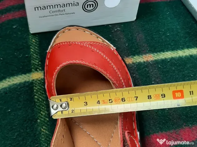 Sandale piele culoare rosu-NOU