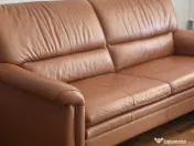 Canapea Himolla piele naturală extensibilă pat 160x190 