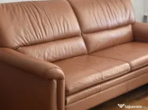 Canapea Himolla piele naturală extensibilă pat 160x190