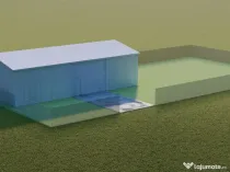 Vând hală metalică 175mp + teren – 900 mp | deschidere la 2 drumuri Branesti