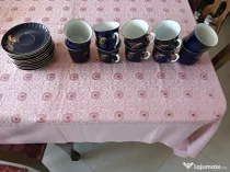 Servici de masă vintage din cobalt albastru