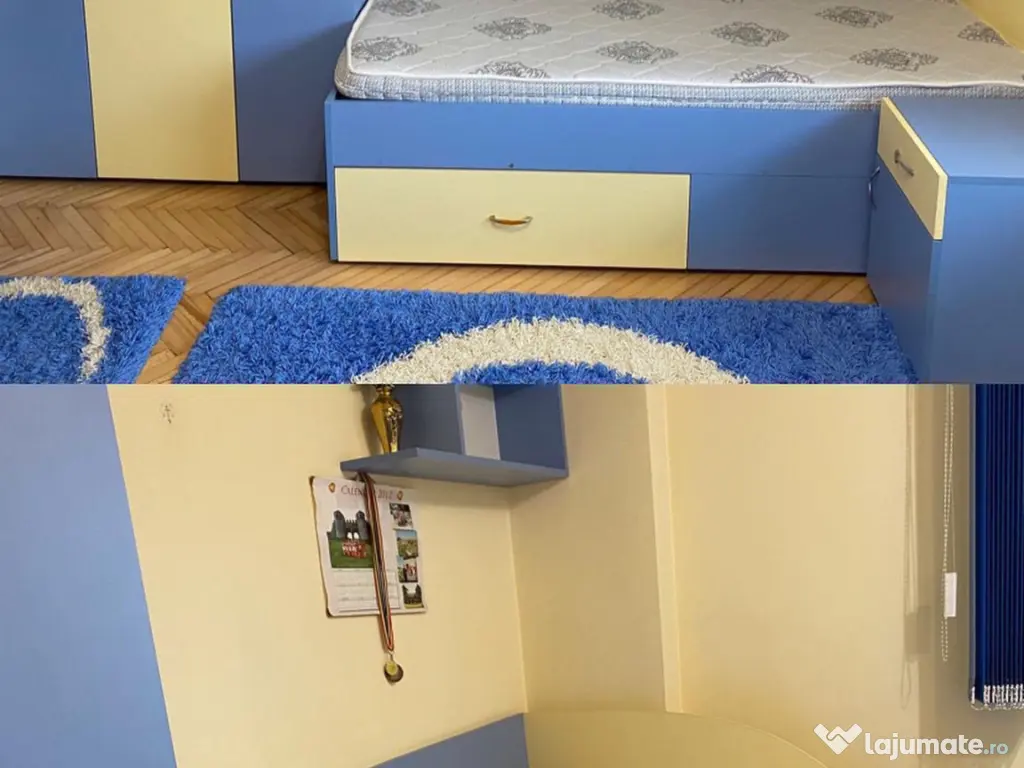 Vind pat,saltea,etajere,covoare,