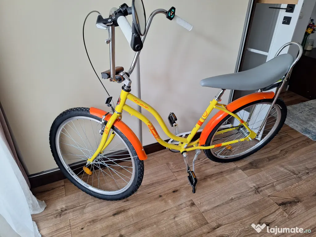 Bicicleta noua Pegas Strada 2 galben pastel