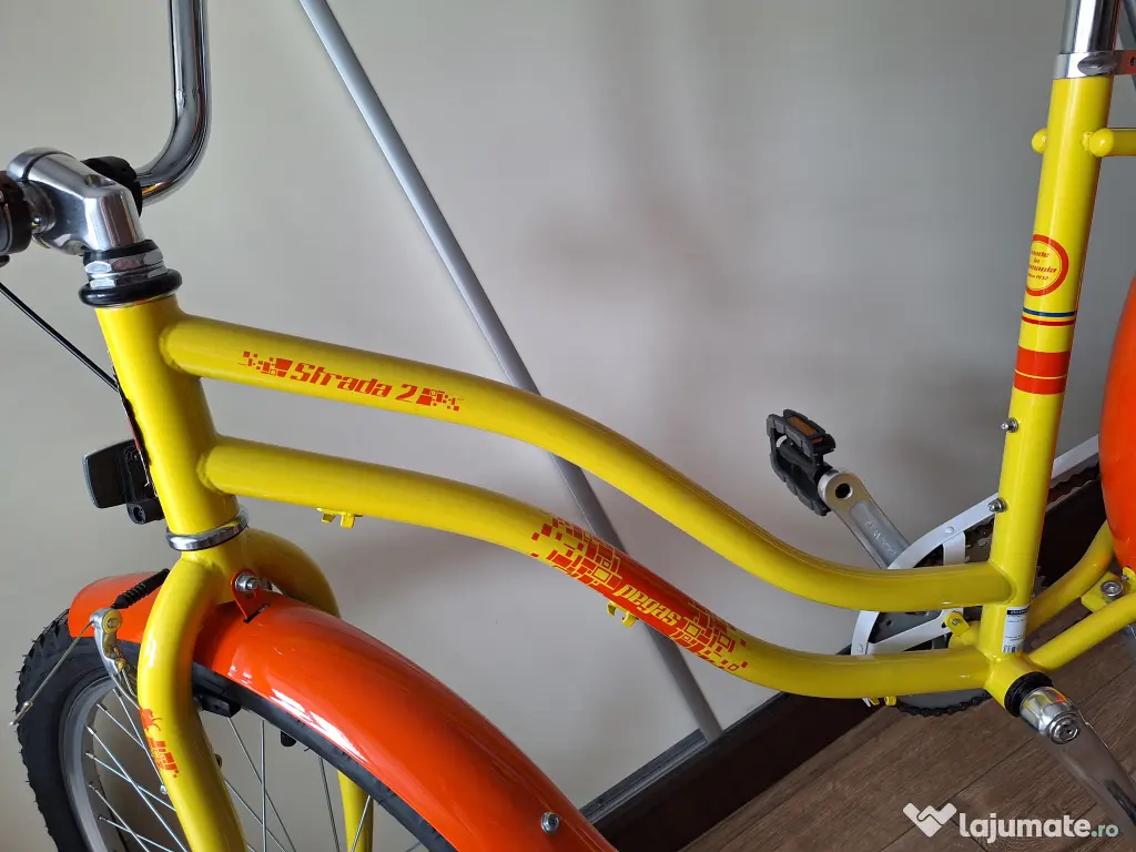 Bicicleta noua Pegas Strada 2 galben pastel