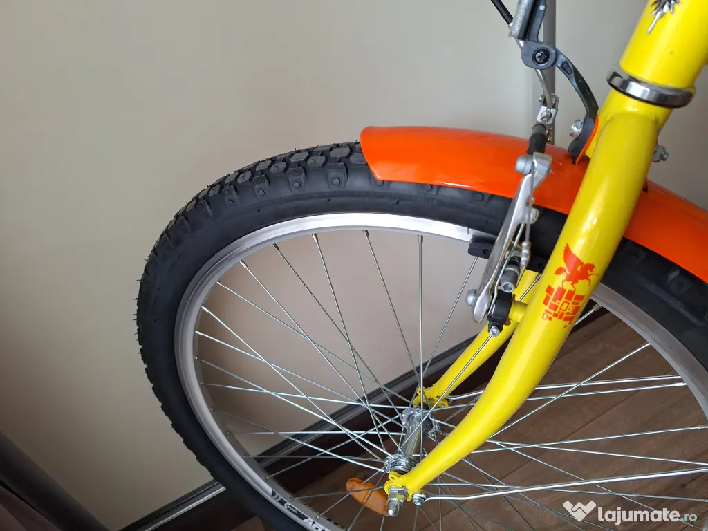 Bicicleta noua Pegas Strada 2 galben pastel