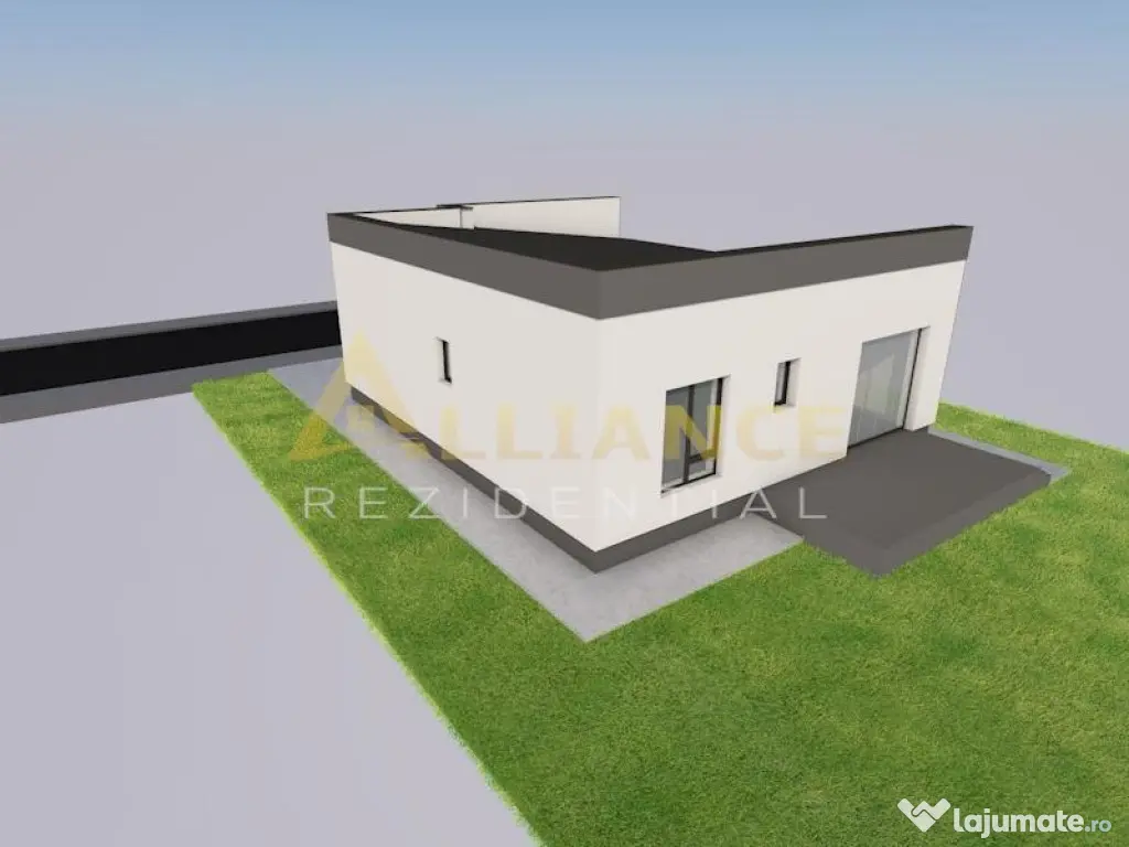 Casa individuala parter - 4 camere 2 bai - teren 469mp