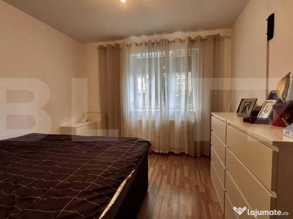 Nufarul, bloc nou, parter înalt cu balcon, 2 camere decoman