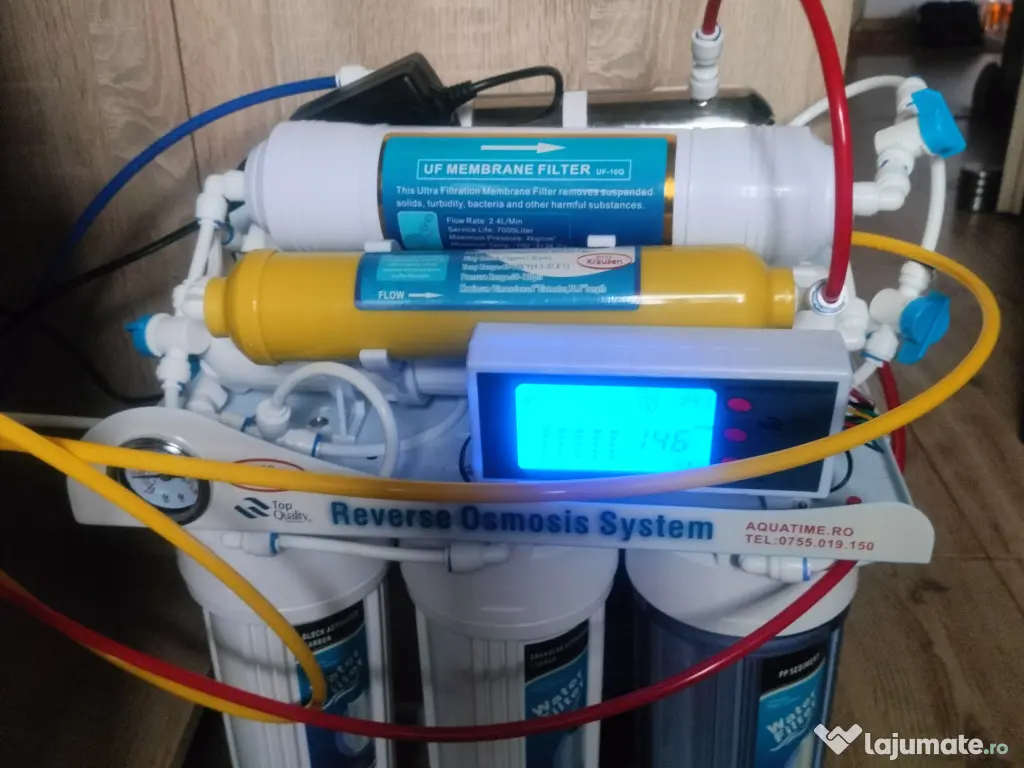 Sistem filtrare apa Osmoza cu Computer in 7 trepte cu Remineralizare si Lampa UV