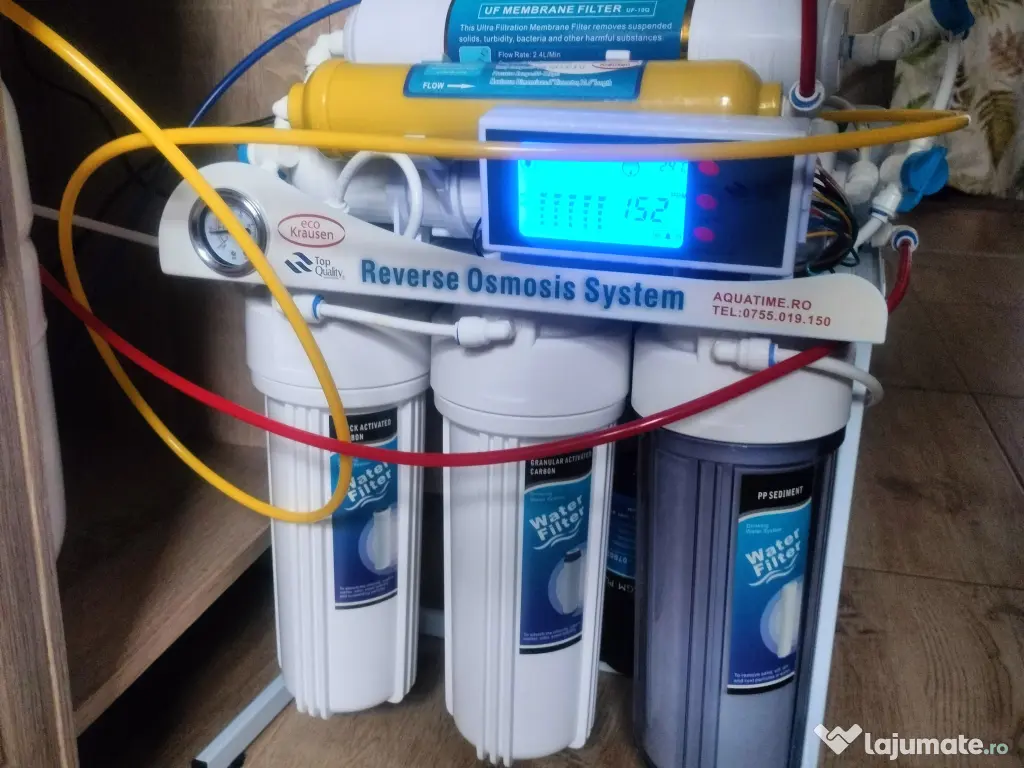 Sistem filtrare apa Osmoza cu Computer in 7 trepte cu Remineralizare si Lampa UV
