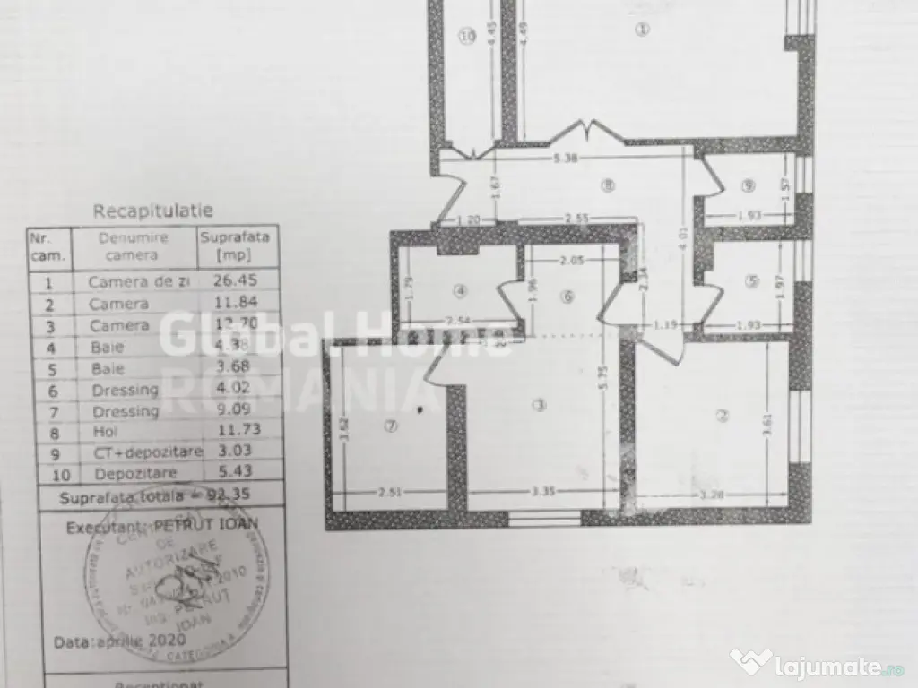 Apartament 3 camere 92,35 MP | Crangasi - Belvedere | Centra