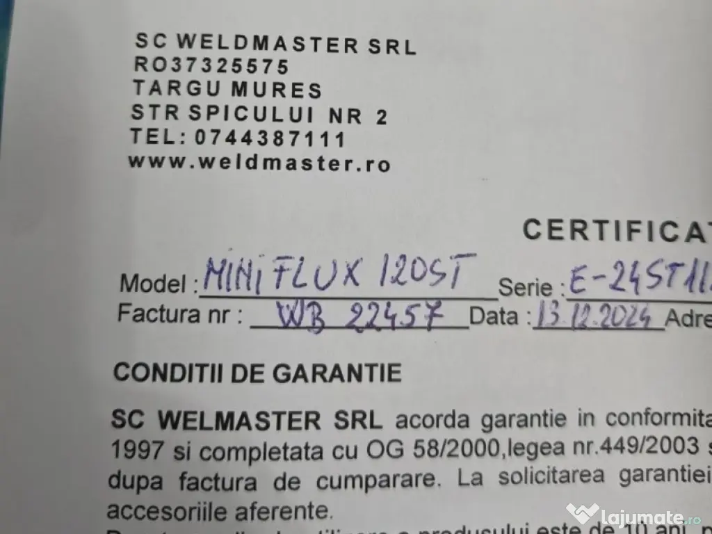 Aparat de sudura MIG (Sarma, Flux) si MMA (Electrod) Stahlwerk