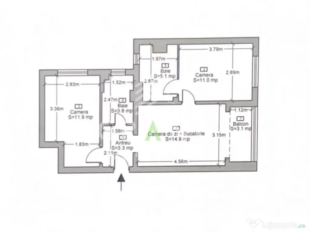 Apartament 3 camere + 2 băi I complet renovat I Fântânele
