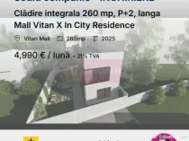 Clădire integrala 260 mp, P+2, langa Mall Vitan X In Cit...