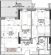 Apartament cu 2 camere in imobil nou, terasa 13 mp, Mărăș 