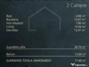Apartament cu 2 camere in imobil nou, terasa 13 mp, Mărăș 